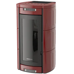 Moretti Design ALADINO AQUA – Stufa a pellet 14/19/22/24 kW con Magic Glass e Silent Plus