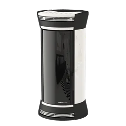 Moretti Design CLESSIDRA AQUA – Termostufa a pellet 14/19/22/24 kW con design iconico e Magic Glass