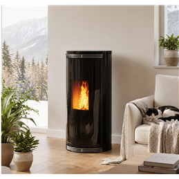 Moretti Design HARMONY AQUA – Termostufa a pellet 14/19/22/24 kW con Magic Glass e Silent Plus
