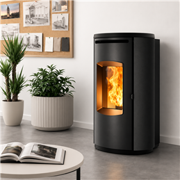 Caminetti Montegrappa LINKA EP – Stufa a pellet ventilata 8,5 kW con Wi‑Fi + Bluetooth
