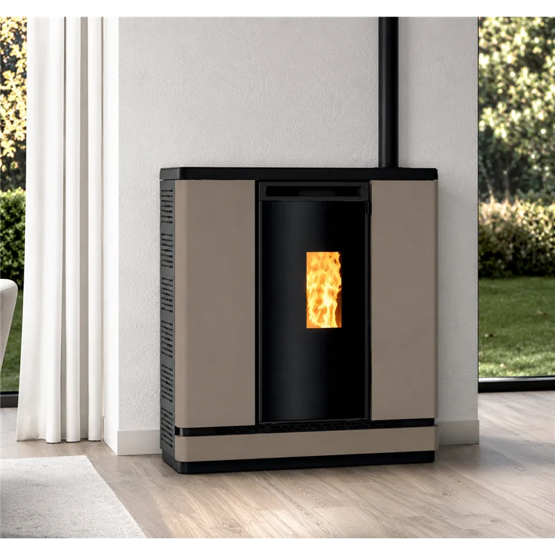 Caminetti Montegrappa EMBERA EP NEW26 – 4.0–8.3 kW Ventilated & Ductable Pellet Stove with Wi‑Fi + Bluetooth