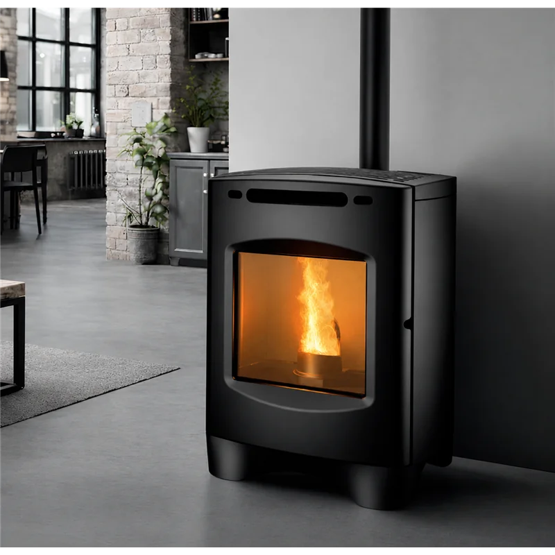 Caminetti Montegrappa MOLO EP NEW26 – 2.9–7.7 kW hermetic pellet stove with SMART ventilation and cast‑iron body
