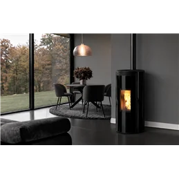 Pellet stove Caminetti Montegrappa CUMA GLASS EVO NIS10 smoke outlet higher than 9 Kw 5 stars