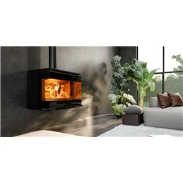 Stufa camino a legna trifacciale PANORAMA WALL Thermorossi 10,5 kW 5 stelle