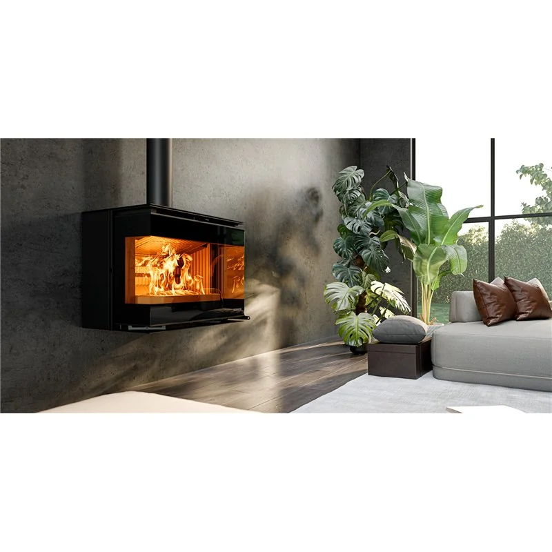 Stufa camino a legna trifacciale PANORAMA WALL Thermorossi 10,5 kW 5 stelle