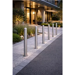 Paletto dissuasore inox AISI 304 Ø102 mm H800 mm a incasso