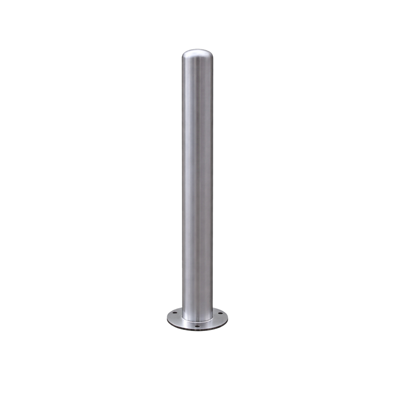Stainless steel bollard AISI 304 Ø102 mm H800 mm anchored with bolts
