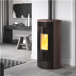 Stufa a pellet Caminetti Montegrappa GASSA EVO NIS9 EVO WIFI uscita fumi superiore 9 Kw 5 stelle