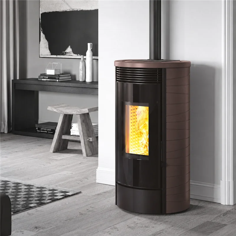Stufa a pellet Caminetti Montegrappa GASSA EVO NIS9 EVO WIFI uscita fumi superiore 9 Kw 5 stelle