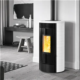 Stufa a pellet Caminetti Montegrappa GASSA EVO NIS9 EVO WIFI uscita fumi superiore 9 Kw 5 stelle