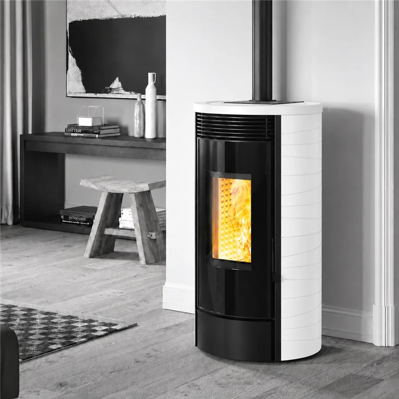 Stufa a pellet Caminetti Montegrappa GASSA EVO NIS9 EVO WIFI uscita fumi superiore 9 Kw 5 stelle