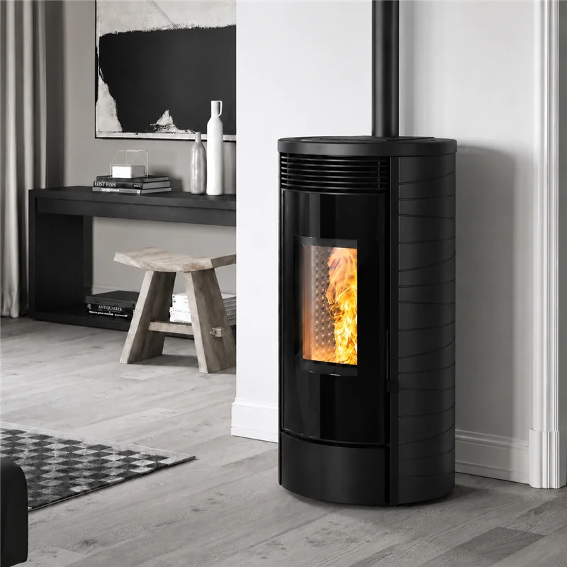 Stufa a pellet Caminetti Montegrappa GASSA EVO NIS9 EVO WIFI uscita fumi superiore 9 Kw 5 stelle