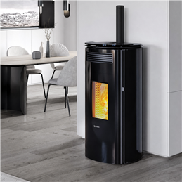 Stufa a pellet Caminetti Montegrappa BOLLA NIS9 EVO WIFI uscita fumi superiore 9 Kw 5 stelle