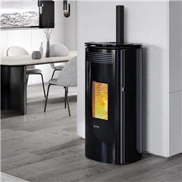 Stufa a pellet Caminetti Montegrappa BOLLA NIS9 EVO WIFI uscita fumi superiore 9 Kw 5 stelle