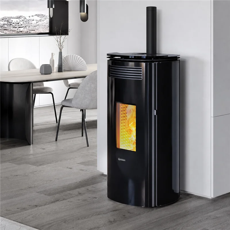 Stufa a pellet Caminetti Montegrappa BOLLA NIS9 EVO WIFI uscita fumi superiore 9 Kw 5 stelle