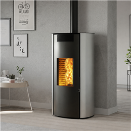 Stufa a pellet Caminetti Montegrappa BOMA NIS9 EVO WIFI uscita fumi superiore 9 Kw 5 stelle