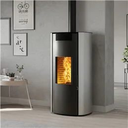 Stufa a pellet Caminetti Montegrappa BOMA NIS9 EVO WIFI uscita fumi superiore 9 Kw 5 stelle