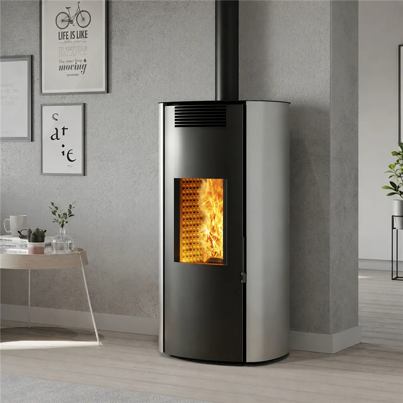 Stufa a pellet Caminetti Montegrappa BOMA NIS9 EVO WIFI uscita fumi superiore 9 Kw 5 stelle
