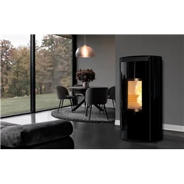 Pellet stove Caminetti Montegrappa CUMA GLASS MX16 ducted 3 motors 16Kw