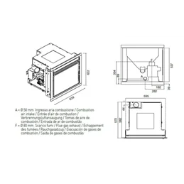 Inserto a Pellet Blinky PUNTO FUOCO – 9,5 kW – Telecomando – 5 Stelle