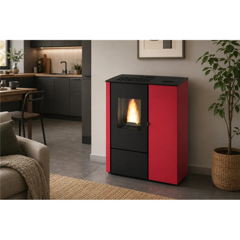 Stufa a pellet slim AURORA – Punto Fuoco 8 kW | 5 stelle