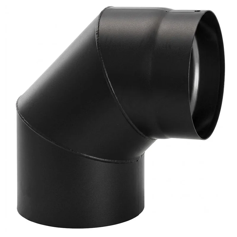 90° MILLENIUM Sweden wood stove elbow in 2 mm porcelain-enamelled steel
