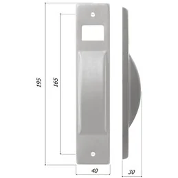 Placca esterna per avvolgitore tapparella semincasso mm.165 - 6 mt