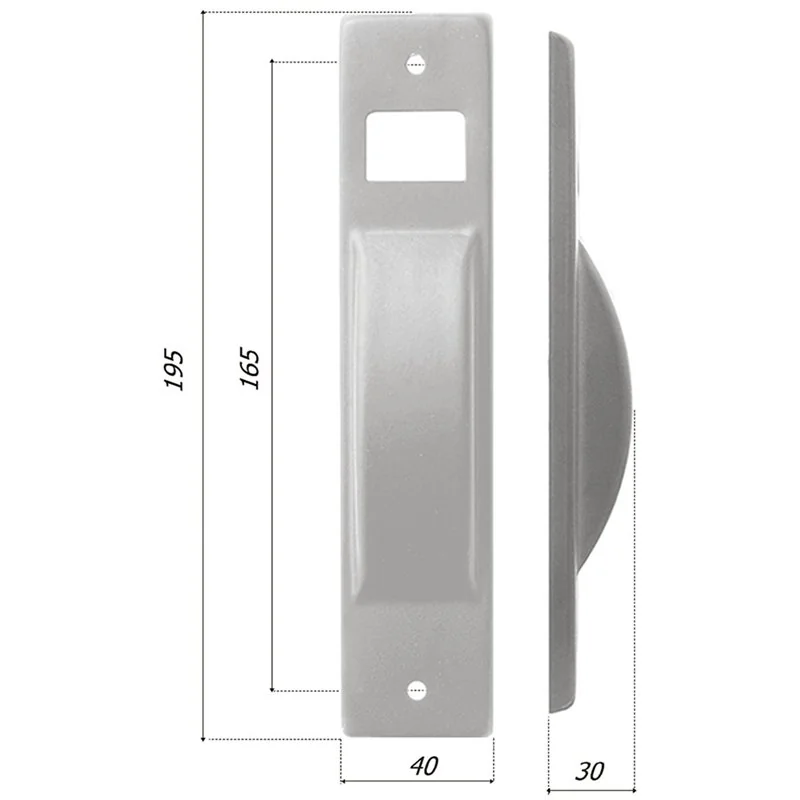 Placca esterna per avvolgitore tapparella semincasso mm.165 - 6 mt