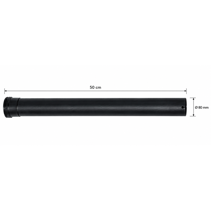 Tubo Fumi SMALBO Pellet Ø80 mm da 50 cm in Acciaio Smaltato