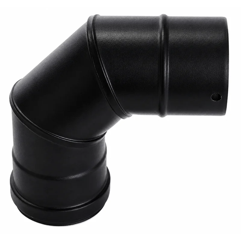 SMALBO Pellet 90° Ø80 mm Enamelled Steel Flue Elbow