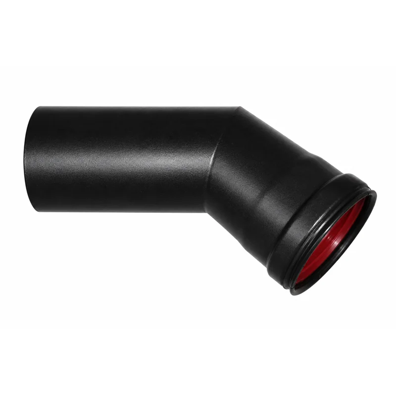SMALBO Pellet 45° Elbow Ø80 mm with Silicone Gasket – Porcelain‑Enamelled Steel 1.2 mm