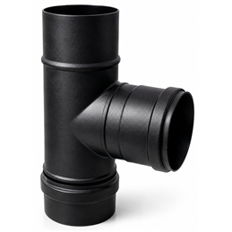 Raccordo a T SMALBO Pellet Ø80 mm Maschio/Femmina in Acciaio Smaltato