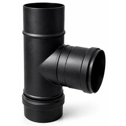 Raccordo a T SMALBO Pellet Ø80 mm Maschio/Femmina in Acciaio Smaltato