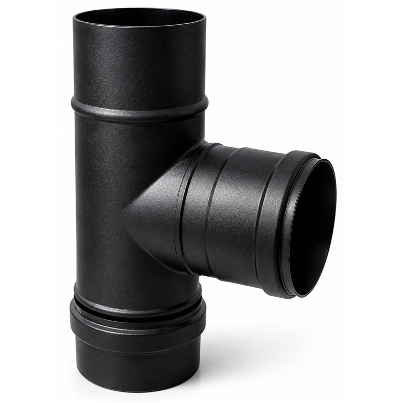 Raccordo a T SMALBO Pellet Ø80 mm Maschio/Femmina in Acciaio Smaltato