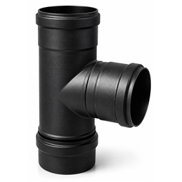 SMALBO Pellet 90° Ø80 mm Female/Female T-Connector