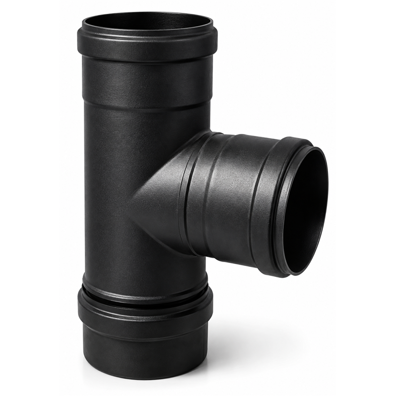 Raccordo a T 90° SMALBO Pellet Ø80 mm Femmina/Femmina in Acciaio Smaltato