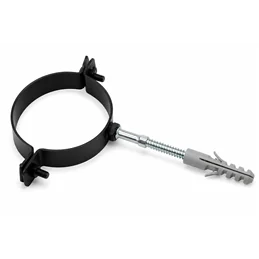 Collare per Tubo Stufa Ø80 mm Nero Opaco