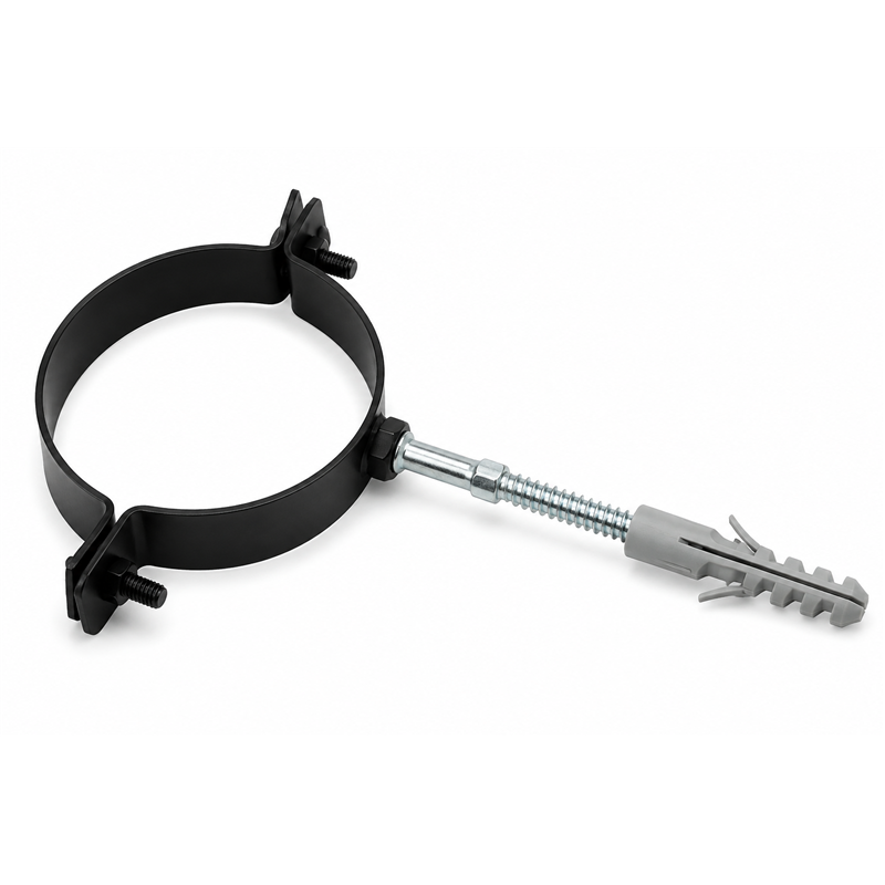 Collare per Tubo Stufa Ø80 mm Nero Opaco