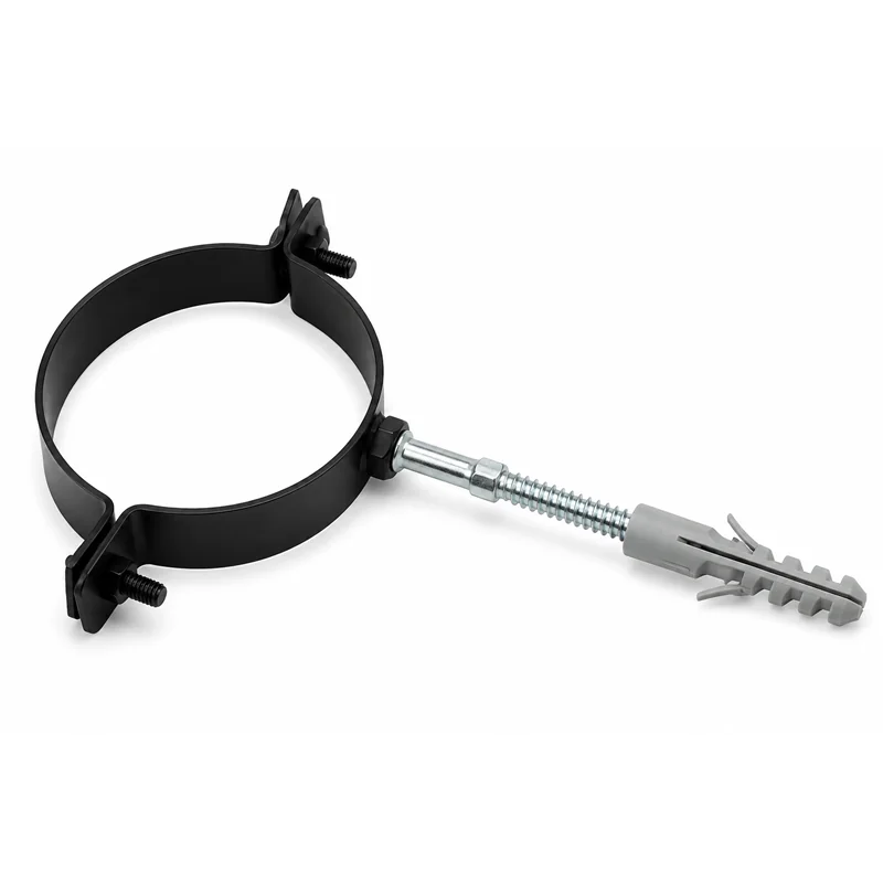 Collare per Tubo Stufa Ø80 mm Nero Opaco