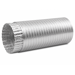 Flexible Extendable Polished Aluminium Duct 80–300 cm