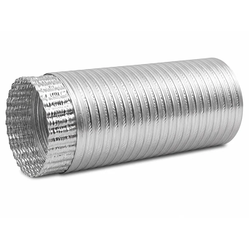 Flexible Extendable Polished Aluminium Duct 80–300 cm