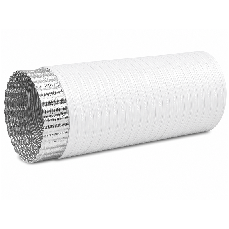 Flexible Extendable White Aluminium Duct 80–300 cm