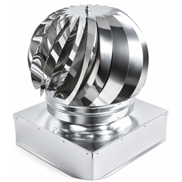 Cappello Eolico Girevole Base Quadrata in Acciaio Inox AISI 304