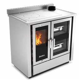 LINCAR FUSION-X 8.4 kW Stainless Steel Wood Cooker with Twin Oven – 5 Stars