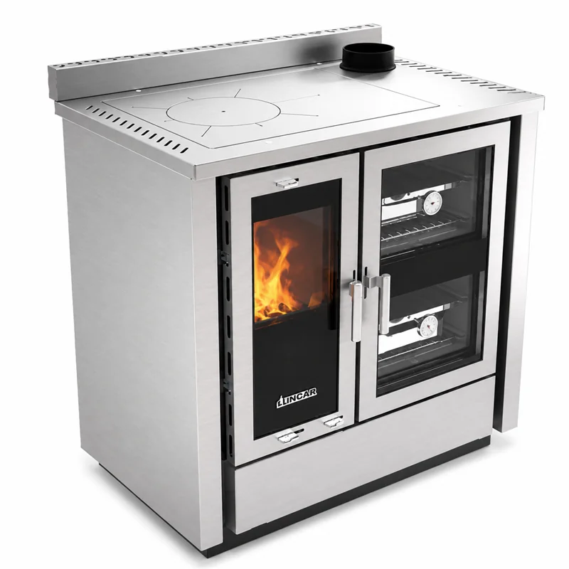 LINCAR FUSION-X 8.4 kW Stainless Steel Wood Cooker with Twin Oven – 5 Stars