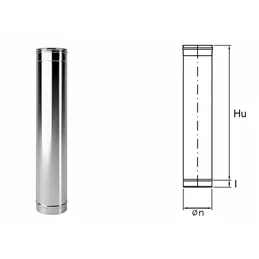 1 meter pipe VT1 Ventil INOX AISI304 ventilation duct