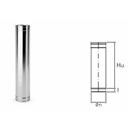 0.5 meter pipe VT5 Ventil INOX AISI304 ventilation duct