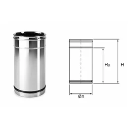 Element for telescopic tube VET Ventil INOX AISI304 ventilation duct