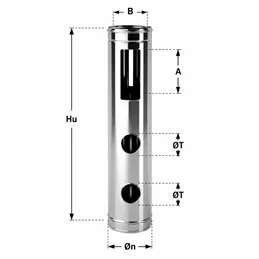 Tubo asolato da 1 metro VT1AS Ventil INOX AISI304 condotta ventilazione