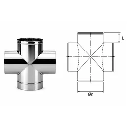 Raccordo deviatore 4 vie VD4 Ventil INOX AISI304 condotta ventilazione